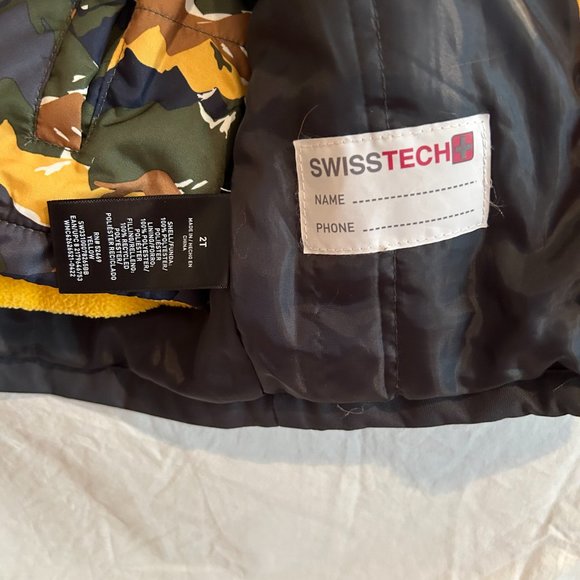Swiss Tech Boys 2T 4-in-1 Yellow Blue Camo Fall Winter Spring Jacket - Picture 9 of 9